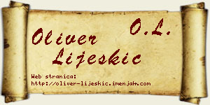 Oliver Lijeskić vizit kartica